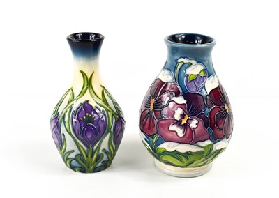 Lot 210 - Two Moorcroft vases by Rachel Bishop, dated...