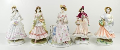 Lot 236 - A group of five Royal Worcester fine bone...