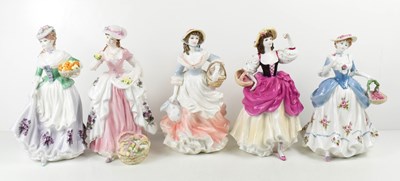 Lot 237 - A group of five Coalport fine bone China...