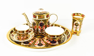 Lot 274 - A Royal Crown Derby miniature tea service,...