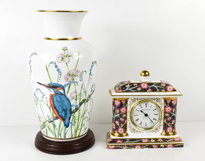 Lot 130 - A Wedgwood porcelain clock, titled 'The...