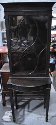 Lot 520 - An Edwardian glazed display cabinet on stand,...