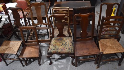 Lot 521 - A selection of 19th century and earlier chairs,...