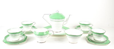 Lot 176 - A Paragon Art Deco tea set, of typical stepped...