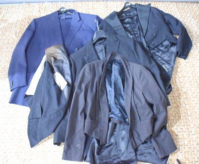 Lot 69 - Two vintage gentleman's black tailcoats, one...