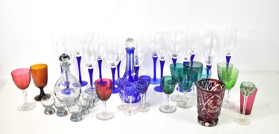 Lot 182 - A group of various coloured glasswares,...