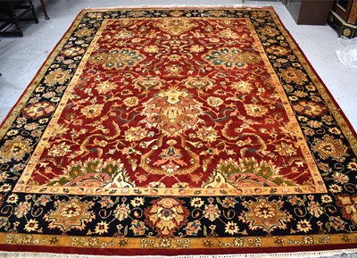 Lot 505 - A 20th century Chinese hand woven wool rug...