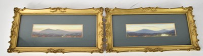 Lot 296 - A pair of small watercolours, each depicting...