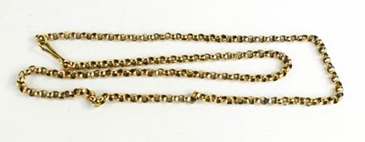 Lot 175 - A gold chain link necklace and clasp, unmarked...