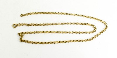 Lot 113 - A 9ct gold double link belcher chain, 4.5g,...