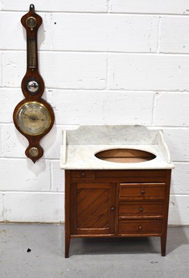 Lot 465 - A child's washstand with marble top, 72cms...