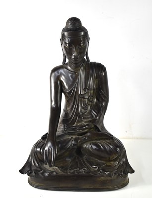 Lot 20 - A large Mandalay period bronze figure of a...