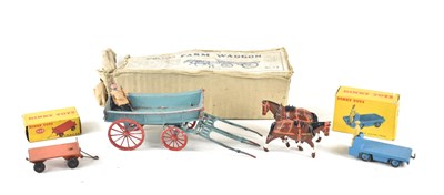 Lot 360 - A vintage Britain farm wagon together with a...