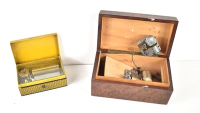 Lot 395 - A Reuge music box, the lid decorated with a...