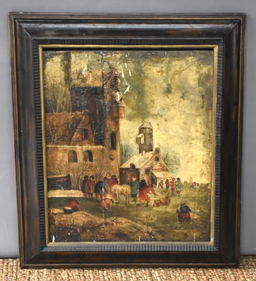 Lot 57 - An 18th century Dutch or German oil on panel...