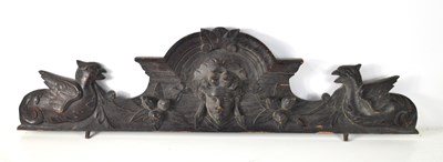 Lot 215 - A 19th century carved oak pediment, carved...