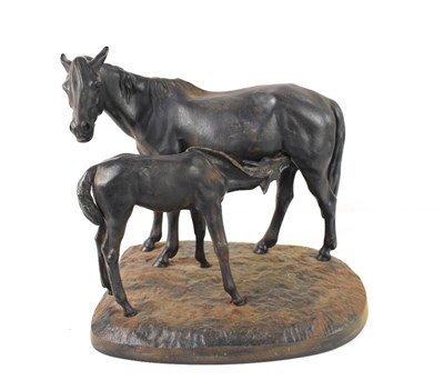 Lot 288 - A Russian or Soviet cast iron sculpture group...