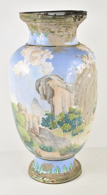 Lot 22 - A large Canton enamel vase, Qing Dynasty,...