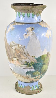 Lot 22 - A large Canton enamel vase, Qing Dynasty,...