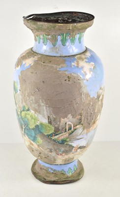 Lot 22 - A large Canton enamel vase, Qing Dynasty,...