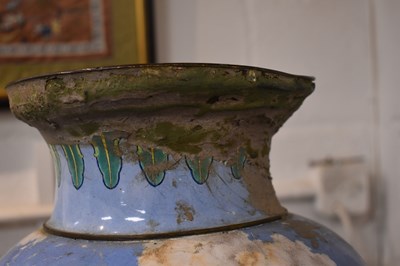 Lot 22 - A large Canton enamel vase, Qing Dynasty,...