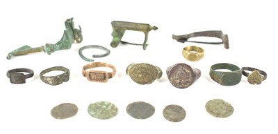 Lot 239 - Antiquities: A small group of Roman coins...