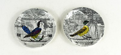 Lot 79 - A pair of Fornasetti dishes, 'Le Arpie'...