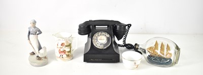 Lot 204 - A vintage rotary telephone together with a...