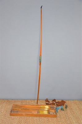 Lot 290 - A 19th century Yew wood longbow by Thomas...