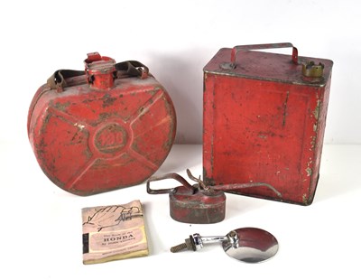 Lot 404 - A vintage Shell petrol can together with a...