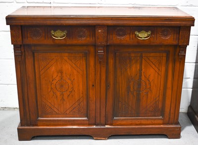 Lot 460 - A mahogany Edwardian sideboard (lacking...