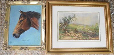 Lot 50 - An equine portrait of a bay, entitled...