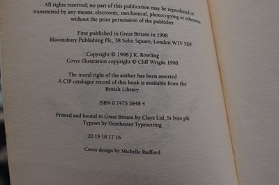 Lot 325 - A collection of J K Rowling books, comprising...