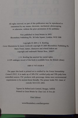 Lot 325 - A collection of J K Rowling books, comprising...
