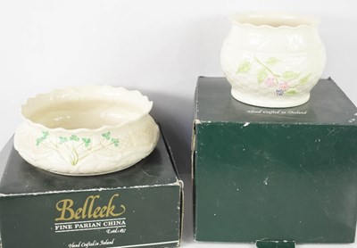 Lot 92 - A Belleek Porcelain Summer Briar Planter,...