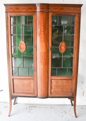 Lot 477 - A late Victorian or Edwardian mahogany display...