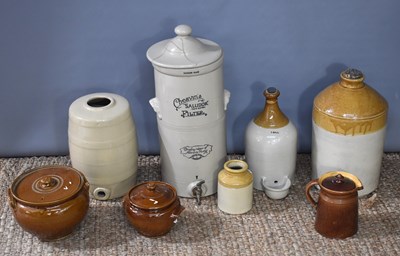 Lot 222 - A group of stoneware to include a one gallon...