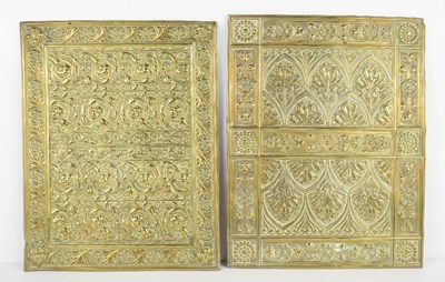 Lot 416 - A pair of 19th century decorative brass...