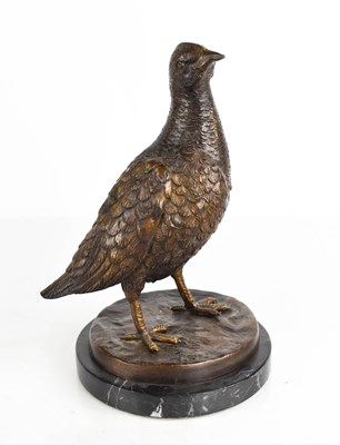 Lot 119 - A 20th century bronze sculpture of a grouse,...