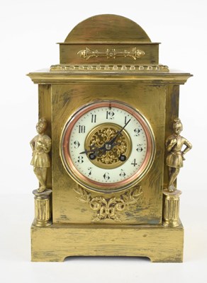 Lot 318 - A 19th century decorative mantle clock, the...