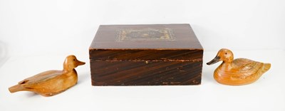 Lot 301 - A wooden deed box, painted to resemble...