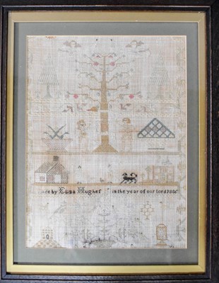 Lot 369 - An early 19th century sampler, the linen...