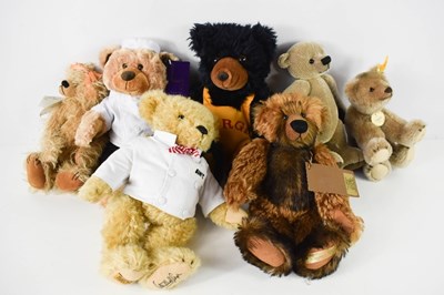 Lot 358 - A collection of bears comprising a Steiff 1952...