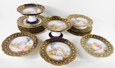 Lot 195 - A Sevres part fruit service in the Chateau Des...