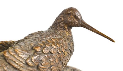 Lot 120 - A 20th century bronze sculpture of a snipe,...