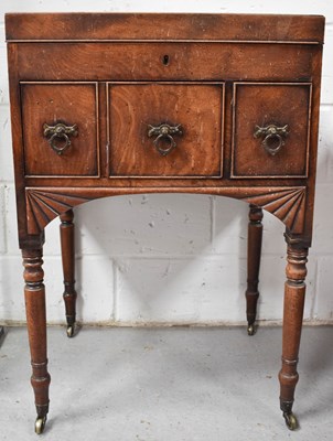 Lot 495 - A 19th century Georgian campaign chest, with...