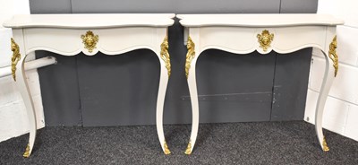 Lot 479 - A pair of French 19th century style painted...