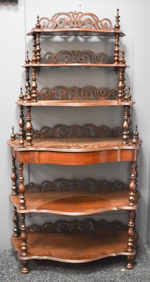 Lot 489 - A19th century mahogany waterfall etagere, each...