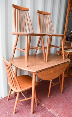 Lot 449 - A mid century Dinette table and four chairs.