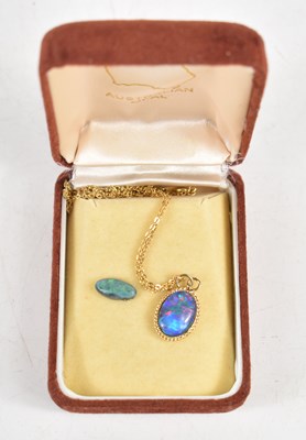 Lot 180 - A silver gilt necklace and Australian opal...